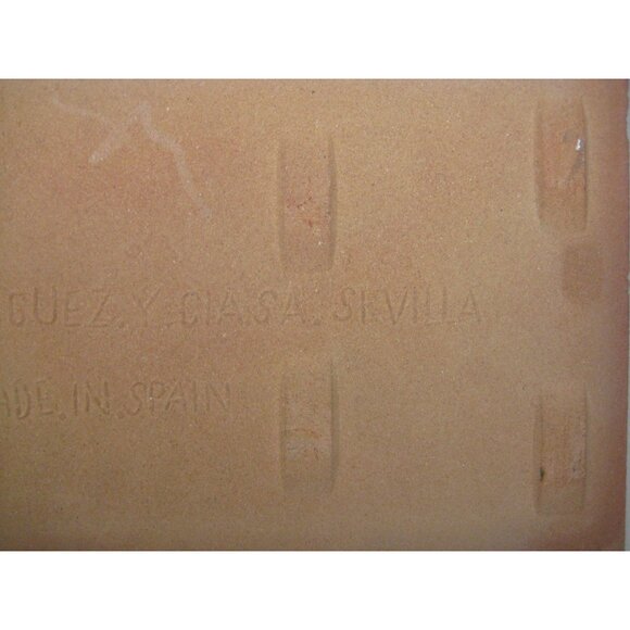 2 Spanish Ceramic Tiles Mensaque Rodriguez Y Cia Sevilla 11 X 11 in Decorative M - Picture 6 of 14